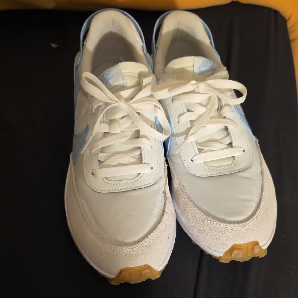 Nike Women's White and Light Blue Sneakers